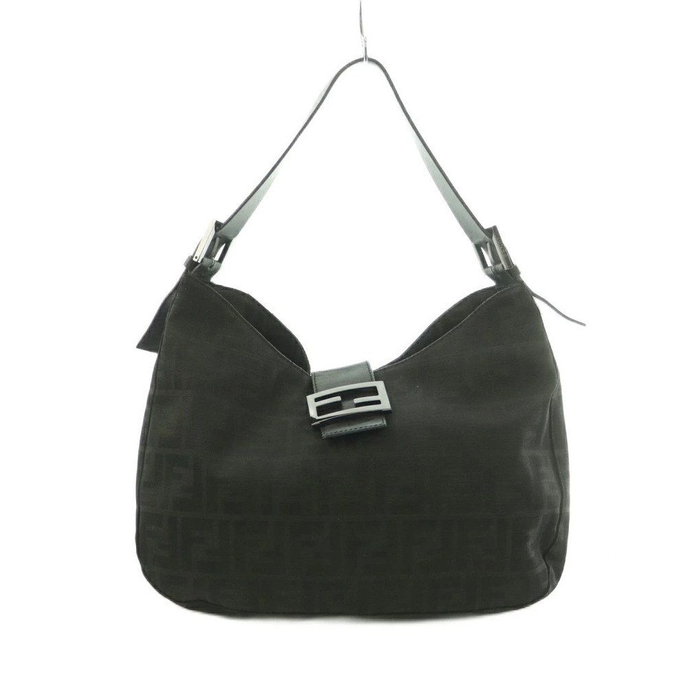 Fendi Zucca Hobo Bag Black
